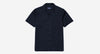 Ravenshead Navy Cotton / Linen Mix Short Sleeve Shirt