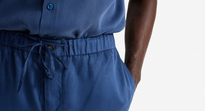Tencel Shorts in Shelford Blue