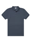 Sunspel Piqué Polo Shirt in Shale Blue