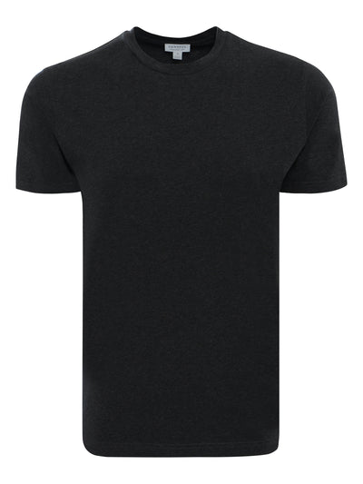 Filati.co.uk | Sunspel Riviera Organic T-Shirt In Charcoal - front