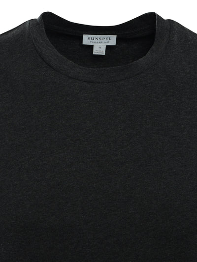 Filati.co.uk | Sunspel Riviera Organic T-Shirt In Charcoal  - brand tag