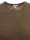 Filati.co.uk | Sunspel Pima Linen T-Shirt in Dark Tan - brand tag