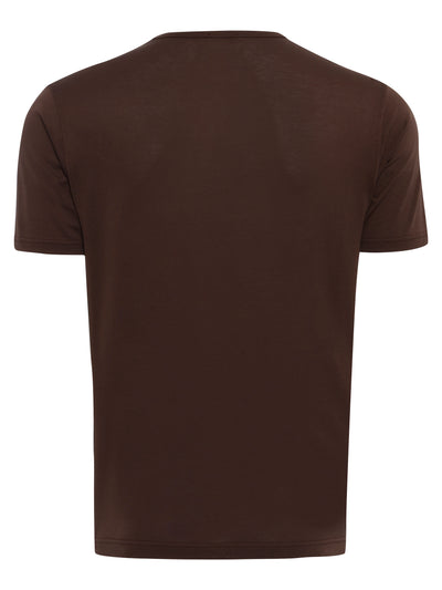 Filati.co.uk | Sunspel Crew Neck T-Shirt in Cocoa - rear