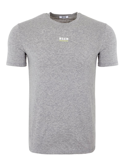 Grey Melange Chest Logo T-Shirt