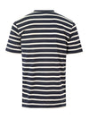 Filati.co.uk | Sunspel Crew Neck Stripe T-Shirt in Navy/Ecru - rear