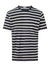 Sunspel Crew Neck Stripe T-Shirt in Navy/Ecru