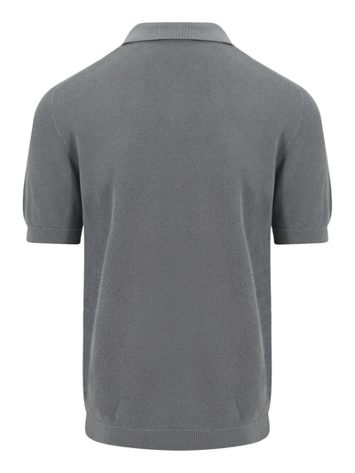 Pallino Polo Shirt in Light Grey