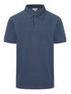 Filati.co.uk | Sunspel Pique Polo Shirt in Atlantic Blue - front