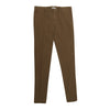 Brown Cotton Slim Fit Trousers