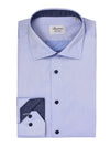 Sky Blue Contrast Fitted Shirt