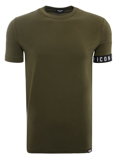 Icon Arm Band T-Shirt in Khaki
