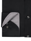 Fitted Body Cotton Shirt in Black
