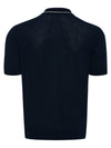 Rasato Knitted Button Down Shirt in Navy