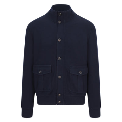 Valster Soft Knitted Jacket in Navy