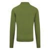 John Smedley Belper Knitted Polo Jumper in Verdant Green - Back