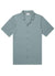 Sunspel Pima Piqué Camp Collar Shirt In Sage